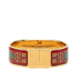 Pre-Loved Hermes Wide Enamel Emaille Loquet Bracelet GM